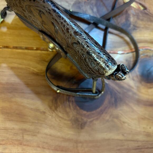 Brahmin Mojito Leather Bag Small Crossbody Crocodile Brown Pecan Melbourne PP7 - Picture 4 of 7